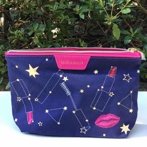 FREE WITH PURCHASE Estee Lauder blue makeup bag